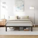 COMASACH Queen Bed Frame, Heavy Duty 12" High Black Metal Platform Bed, Sturdy Steel, No Box Spring Needed, Noise-Free, Easy Assembly