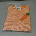 Baby Boy Girl Easter Outfit Sweatshirt Romper Striped Carrot/Bunny Long Sleeve Bubble Romper Waffle Knit Bodysuit  (Orange, 12-18 Months) 