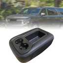 Priprilod Black Leather Center Console Jump Armrest Cover Fit for Chevy Silverado Tahoe Suburban Avalanche GMC Sierra Yukon XL 2007 2008 2009 2010 2011 2012 2013 with Zipper Design(only Leather)