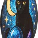 3 x Back cat Gifts, cat Christmas Ornament, White Elephant Gifts, Cat Theme Gift, Cats Lover Gift, Christmas Ornament 2025, Suncatcher Effect Stained Glass Window Hanging, car Hanging Accessories