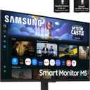 Samsung 32-Inch M5 (M50F) Series FHD Smart Monitor with Streaming TV, Speakers, HDR10, Gaming Hub, Multiple Ports, Workout Tracker, Vision Accessibility Tools, Black, LS32FM502ENXZA