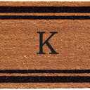 Calloway Mills 152962436K Black Border 24" x 36" Monogram Doormat, (Letter K)