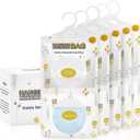 Vacplus Moisture Absorbers Packets, Fragrance Free 5 Pack, Humidity Packs, Desiccants Packets, Hanging Closet Dehumidifier Bags, Odor Eliminator for Bathroom 9.8OZ