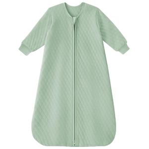 Yoofoss Baby Sleep Sack 0-6 Months 1.0 Tog Long Sleeve Sleep Sack Organic Cotton Wearable Blanket for Newborns 2-Way Zipper Quilted Sleeping Sacks(Small) (Green)