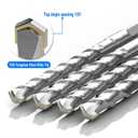 2-Pack SDS Plus Masonry Drill Bits 7/8 Inch x 12 Inch Long Rotary Hammer Drill Bits Carbide Tipped for Concrete Brick Cement Stone Block