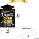 Graduation Decorations 2026 | Graduation Yard Signs Class Of 2026-16x10 Inches | Black And Gold Congrats Grad Yard Sign | Graduation Lawn Signs for Black And Gold,Congrats Grad Decorations, Katchon