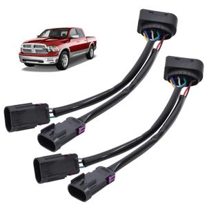 2Pcs Conversion Harnesses Quad Housing to Projector Headlight Fits for Dodge Ram Truck 2009-2018, Projector Headlight Conversion Harness Replace for Ram Truck 2009-2018