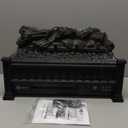 Riseon Electric Fireplace Logs Inserts Heater 20-Inch, Remote Controller Fireplace Heater, Adjustable Flame Colors, Realistic Fake firewood Flame, Overheat Protection, Timer, Thermostat, 1500W Black