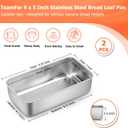 TeamFar Loaf Pans for Baking Bread, 9 5 Inch Stainless Steel Loaf Bread Pans Tins for Homemade Brownies, Healthy & Sturdy, Oven & Dishwasher Safe - Set of 2