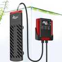 AQQA PTC Fish Tank Heater 500W for Aquarium 53-130 Gal Submersible with External Digital Controller Adjustable Temp Range 59-94 Overheat & Out-of-Water Auto Shut-Off Protection (500W for 53-130Gal)