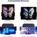 Akantra Alcantara 15W Dual Coil Qi Wireless Car Charger Mount Holder Compatible for Samsung Galaxy Z Fold7 Fold6 Fold5 Fold4 Fold3 S25 Ultra iPhone 16 Pro Max Auto Clamp Fast Car Charger