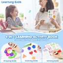 Busy Book for Toddlers 3-5, Preschool Learning Activities, Montessori Learning Educational Toys, Tracing Activity Coloring Books for Kids Ages 4-8, Autism Sensory Travel Toys, Birthday Gifts