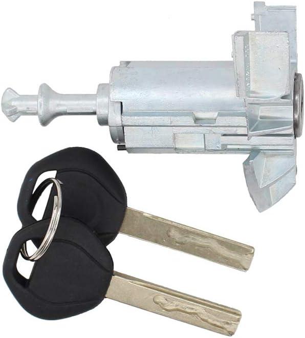 NewYall Front Left LH Driver Side Door Lock Cylinder Barrel with 2 Keys for BMW X5 2000-2006