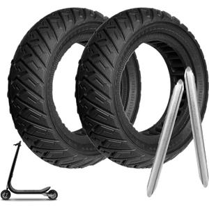 10x3 Solid Tire, 80/65-6 255x80 Tires Replacement, 10 inch Scooter Tubeless Solid Tire, for Varla Eagle One/Yume y10/Zero 10x/Nanrobot D4 D6 Electric Scooter (2 Pack)