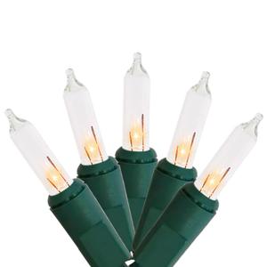 MULTI-SPARKING Christmas Lights 5Ft 10 Counts Classic Clear Incandescent Mini String Lights Green Wire Warm White for Indoor and Outdoor Christmas Decorations, Non-Connectable