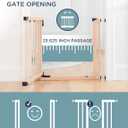 Baby Delight SizeWise™ Wood Pressure Mounted Safety Gate 34.25"-38.18" | Extra-Wide Passage | Auto-Close Two-Way Opening | Easy Installation | PEFC Certified Beech Wood (28.7" Passage)