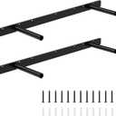 2pcs Floating Shelf Bracket, 22" Heavy Duty Hidden Shelf Brackets Hardware, Solid Steel Support Rods, Wall Mounting Invisible Floating Shelves Bracket for Kitchen, Living Room