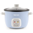 Aroma Housewares 4-Cup Rice Cookers (ARC-302NGBL and ARC-302NG) Bundle, Blue and White
