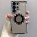 Magnetic Transparent Case – Comparable with S25 Ultra, Shockproof, Slim, Durable, Clear Protective Frame (S25 UL Clear)
