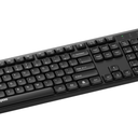 Rapoo X2100 Quiet Wireless Keyboard and Mouse Combo, 2.4GHz USB Receiver, 12 Multimedia Keys, SpillProof, FullSized, Compatible with PC, Laptop, Black