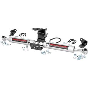 Rough Country N3 Dual Steering Stabilizer for Jeep Wrangler JL & Gladiator JT (2018-2025) with 2.5-8" Lift - Enhanced Control & Reduced Vibration, Easy Install