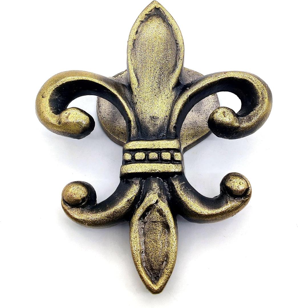 5MOONSUN5's Fleur De Lis Victorian Style Doorbell Victorian Antique Style Cast Iron Handcrafted Door Knocker Decorative Hardware for Doors