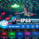 2026 Upgraded Pool Fountain,9000mah Rechargeable Floating Pool Fountain with Light Show,Above Ground Pool Water Fountain Pump with Anchor,Large Floting Fountain for Inground Pool-1PC Light Blue
