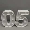 Pooqla 50th Birthday Decorations for Women Men, Light Up Numbers 50 for Party Table Backdrop Wall Decors, 50th Birthday Gift for Her Him, Marquee Number for Wedding Anniversary Decorations (White)