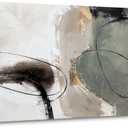 SENROLAN Sage Green Modern Abstract Canvas Wall Art, 48 x 24 Inches