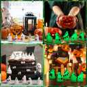 80 Pcs Halloween Glow in Dark Ghost Luminous Mini Resin Ghost Figurines Bulk to Hide Halloween Miniature Figurines Decorations for Landscape Patio Garden Yard Party Village Crafts