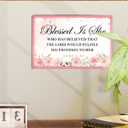 Pink Christian Wall Decor Inspirational Bible Verses Metal Tin Sign for Home Bedroom Office Wall Decor, Pink Room Decoration for Women, 8x12 Inches