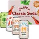 /26OLIPOP Prebiotic Soda Pop, Classic Soda Variety, Pantry Pack Packed with Prebiotics, Fiber, and Botanicals, Gluten Free, Vegan, GMO Free, 12oz (12-Cans) BB Date: 07/31/26