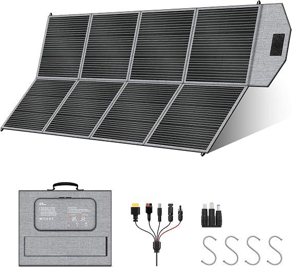 400W Portable Solar Panel for Power Station, Foldable Solar Panels
High Efficiency, IP65 Waterproof, Adjustable Kickstand, Charger for Camping Essentials, RV, Emergency Power Backup