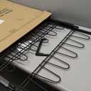 MyGift 70 Inch Black Metal Wall Mounted Shoe Rack for efficient vertical storage, shoe storage for Closet with 36 Hooks, Holds up to 18 Pair for Entryway