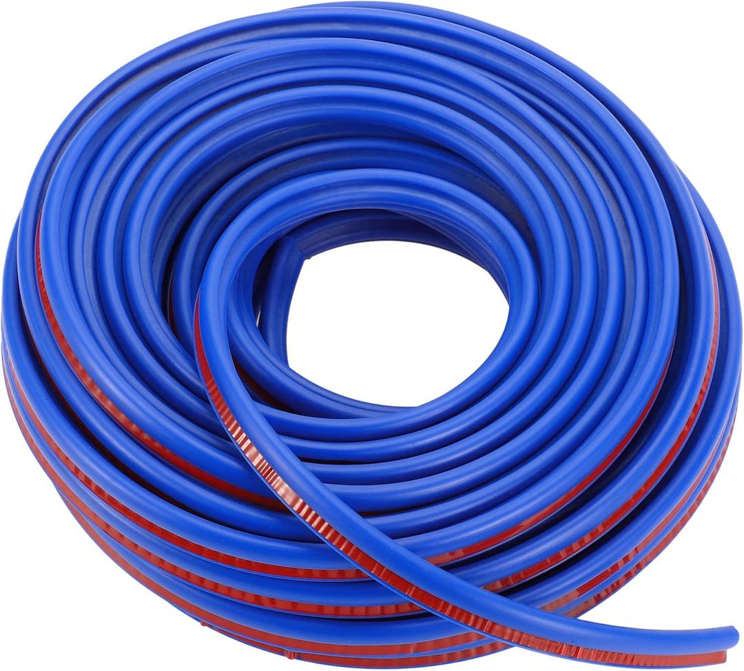 1 Pcs 49.21ft 15000mm Universal Car Door Edge Protective Sealing Strip - Car B-Type Door Scratch Protection Guards Anti-Scratch Collision - TPE Blue
