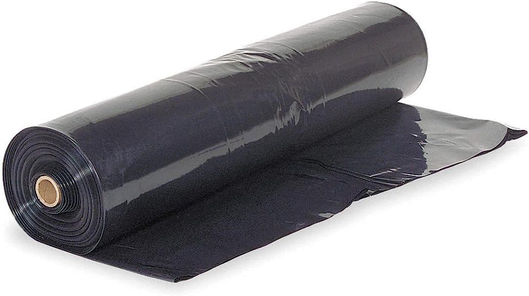 Farm Plastic Supply Black Plastic Sheeting 6 mil - Black Plastic Tarp, Polyethylene Vapor Barrier, Painters Tarp, Vapor Barrier (10' x 100')