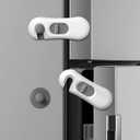 5-Pack Child Proof Refrigerator Lock with 3M Adhesive, Baby Child Safety Cabinet Locks, Kids Safety Fridge Locks for Oven Drawers Freezer Door Latches- White