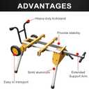 deawater DW7440RS Rolling Table Saw Stand Portable, Heavy Duty & Compact Easy Transport, Compatible with DEWALT DW744, DW745, and Other Table Saws