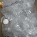 32 Pack Christmas Booze Balls, Fillable Christmas Tree Hanging Ornaments Clear Plastic Water Bottle Bulbs Pendant Ball with Plaid Ribbon and Stickers for Xmas Home Party Decor(Ball)