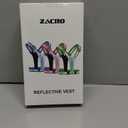 Zacro LED Reflective Vest Running Gear, 5 Lights Colors High Visibility Reflective Running Gear Rechargeable Light Up Running Vest for Walking Running Cycling, Adjustable for Men Women Kids (Blue)