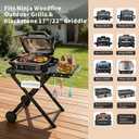 Grill Stand for Ninja, Heavy-Duty Foldable Outdoor Grill Table Compatible with Ninja Woodfire Grills, Pizza Ovens & Blackstone 19/22 Inch Griddles