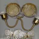 Battery Operated Wall Sconces Lights Set of 2 Remote Control, Bow Sconces Rechargeable Battery Powered Bow Lamps Dimmable LED 2700K-6000K 16 Color Temperatures