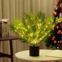 Artificial Lighted Areca Palm Tree Lamp Night Light for Womens Christmas Birthday Gifts, DIY Bonsai Decor, Perfect Ideal for Ambiance Wedding Party Bedroom Bar Coffee Shop Decor Light (Plant)