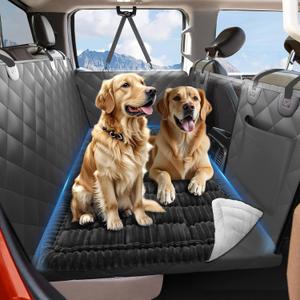 ROUWINNE Dog Bed for Truck Back Seat Non-Slip, Truck Dog Bed Soft and Comfortable, Back Seat Pet Bed Mat for Travel, Pet Car Blanket for Backseat Extender and Seat Covers Black 59” X 27.5”