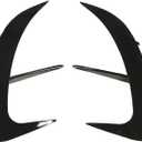 Rear Bumper Spoiler,ABS Rear Bumper Air Vent Cover Spoiler Lower Side Air Vent Frame Cover Trim for Benz C Class W206 Line 2021 and (Glossy Black)