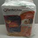 Comfort Zone Electric Mini Fireplace Space Heater with Realistic 3D Flame, Stay-Cool Body, Carry Handle, Overheat Sensor, and Safety Tip-Over Switch, Ideal for Home, Bedroom, & Office, 1,200W, CZFP1 (Red)