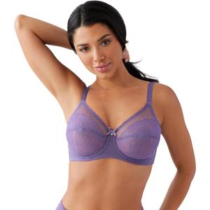 Wacoal Women's Retro Chic Unlined Mesh Full Coverage Underwire Bra, 855186 (44H, Grape Compote)