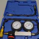 TU-21Cylinder Leak Down Tester Kit, Automotive Engine Compression Leakage Test Kit for Cars Trucks Motorcycles (Blue)