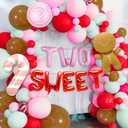 Pink Two Sweet Banner Second Birthday Gingerbread Decor Sweet Christmas Decorations Gingerbread Birthday for Sweet Banner Second Party Decor