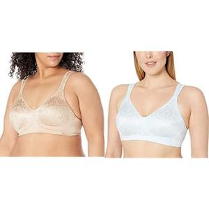 PLAYTEX Women's 18 Hour Ultimate Lift and Support Wire Free Us4745, in Single 2Packs Bras, Nude, 40C US